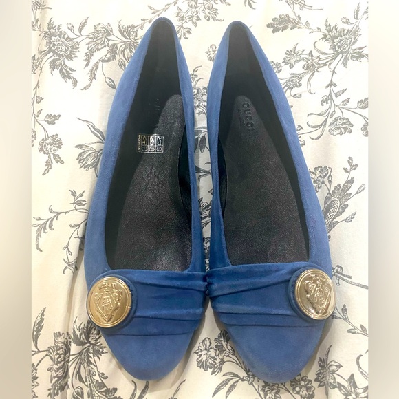 Gucci Suede Vintage Flats BNIB - Picture 1 of 5